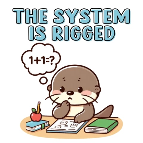 The System Is Rigged Cute Otter Math Art