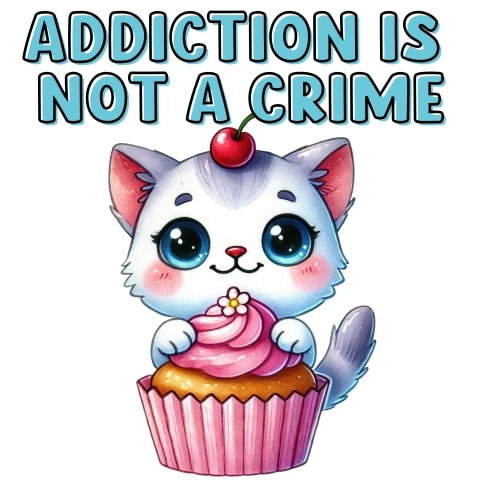 Addiction Is Not A Crime Cute Cat Harm Reduction Sticker
