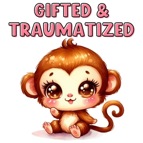 Gifted And Traumatized Cute Monkey Art