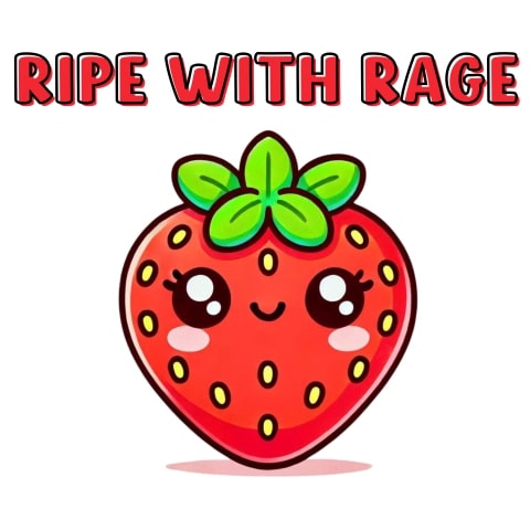 Ripe With Rage Cute Strawberry Feminist Art